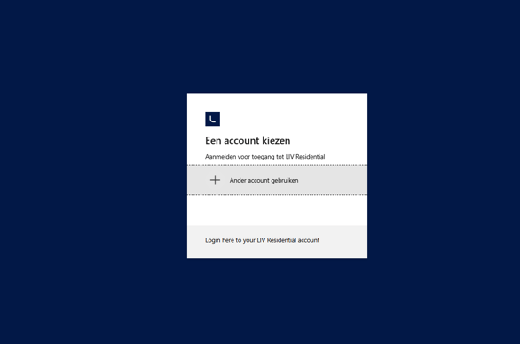 SSO login screen